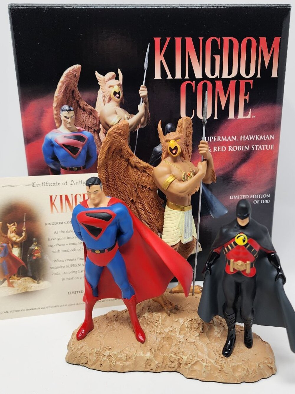2005 Kingdom Come Statue Alex Ross Superman Hawkman Red Robin 528/1100 with COA